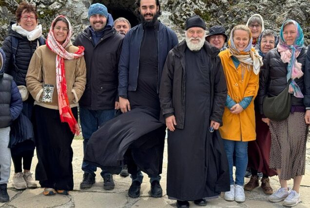 Pilgrims from France in Sarkineti monastery